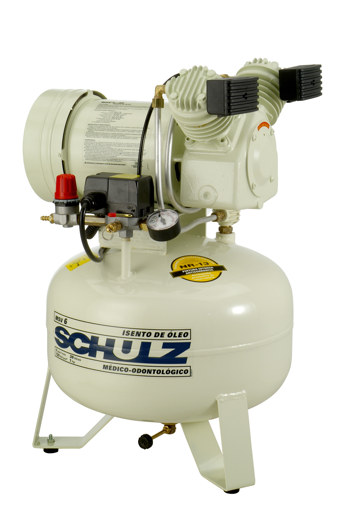 Compressor isento de óleo para área hospitalar
